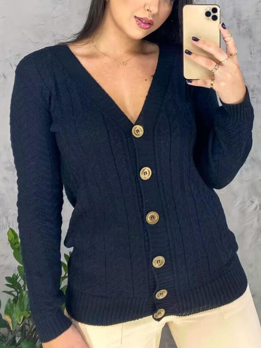 Women Cardigans - Màu xanh hải quân - Xem 1