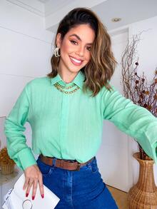 Women Blouses - màu xanh lá - Xem 4