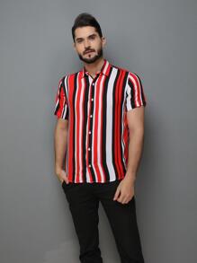 Men Shirts - 紅色 - 查看 1