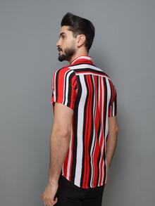 Men Shirts - 紅色 - 查看 3