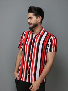 Men Shirts - 紅色 - 查看 4