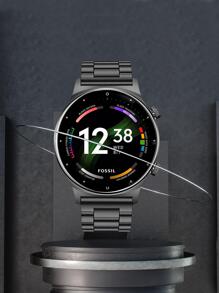 Reloj inteligente con pantalla LCD de 1,32 pulgadas | Smart Watch | correa de reloj de acero inoxidable con conteo de pasos | llamada de calorías | frecuencia cardíaca | presión arterial | deportes multifuncionales - Negro - Ver 1