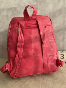 Women Fashion Backpacks - Màu Hoa hồng đỏ - Xem 3