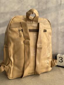 Women Fashion Backpacks - 杏色 - 查看 3