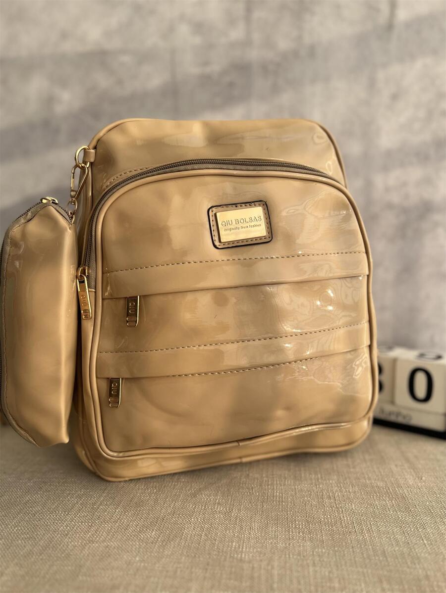 Women Fashion Backpacks - 杏色 - 查看 1