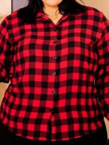 Plus Size Blouses - Rojo - Ver 2