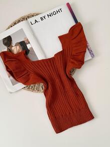 Women Knit Tops - Rỉ Nâu - Xem 1