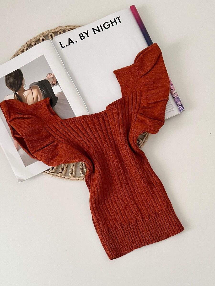 Women Knit Tops - Rỉ Nâu - Xem 1