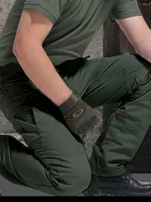 Pantalones Tácticos Impermeables de 10 bolsillos  bolsillos dobles profundos y bolsillos delanteros pequeños - Verde Lima - Ver 3