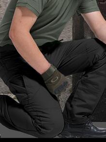 Pantalones Tácticos Impermeables de 10 bolsillos  bolsillos dobles profundos y bolsillos delanteros pequeños - Negro - Ver 4