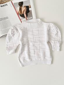 Women Knit Tops - 白色 - 查看 3