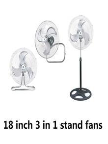 Ventilador 3 En 1 Con 3 Aspas Color Plateado 18 De Diámetro - Negro - Ver 3