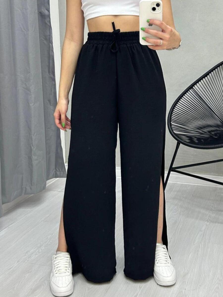 Women Pants - 黑色 - 查看 1