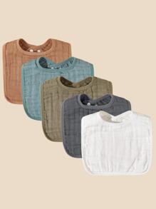 3pcs Baby Boys Random Color Bib - Multicolor - View 1