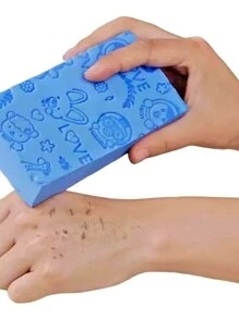 Esponja De Baño Magica Exfoliante Remueve Mugre Piel Muerta - Azul - Ver 1