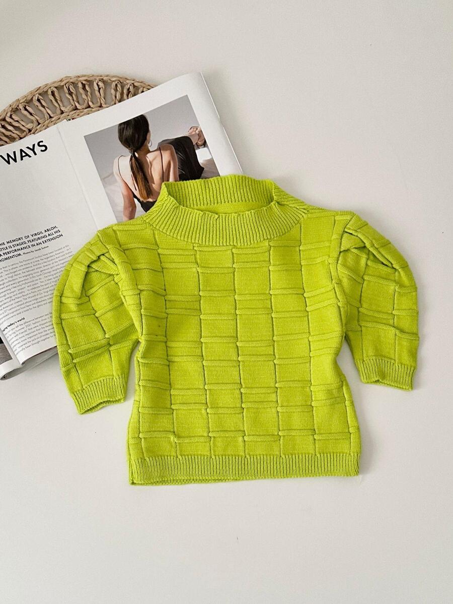 Women Knit Tops - 芥末黃 - 查看 1
