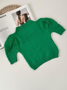 Women Knit Tops - 綠色 - 查看 2