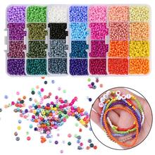 1280 Cái/bộ Màu Gradient Dễ Thương 4Mm Tự Làm Vòng Tay, Vòng Cổ, Bông Tai, Vòng Chân, Dây Đeo Điện Thoại Di Động & Bộ Phụ Kiện Làm Trang Sức Hạt Gạo, Quà Tặng Tiệc - Đen và trắng - Xem 2