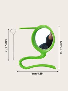 1 pieza fruta pájaro Alimentador Estante con espejo - Verde - Ver 6