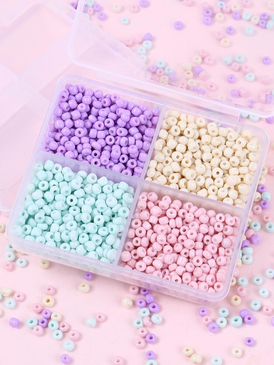 4 Cores 1500 Peças 3Mm Semente Miçangas Para Mulheres Diy Bracelete Colar Fabricação De Joias