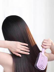 Lược Chải Tóc Rỗng, 1Pc Lược Hương Lược Chống Muỗi Màu Trơn Màu Lược Cong Arge Lược Cong Lược Sườn Lược Tạo Kiểu Đầu Dầu Lược Làm Mượt Tóc - Màu tím - Xem 5