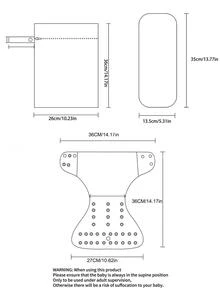 4入組嬰兒星空圖案布尿布&4入組尿布插片&1入組尿布收納袋 - 藍色 - 查看 6