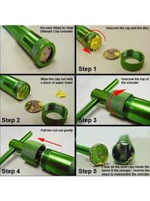帶20入組噴嘴旋轉擠壓粘土蛋糕雕塑槍粘土工藝糖漿擠出機軟糖蛋糕雕塑模具工具