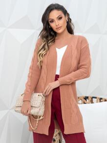 Women Cardigans - Beige - View 1