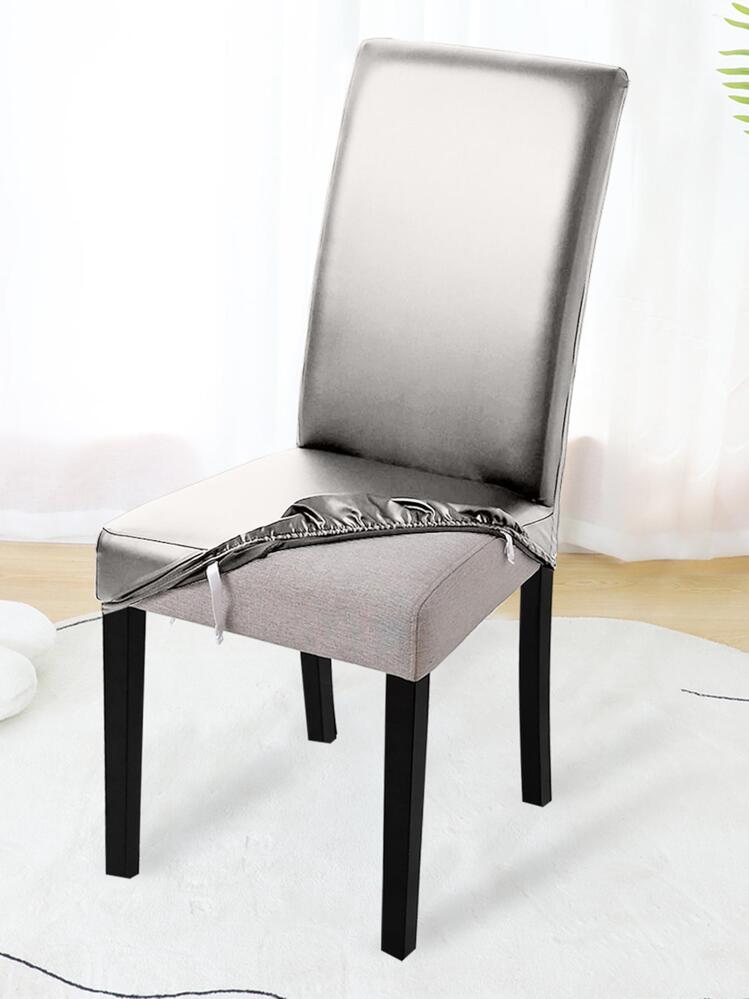 Alishomtll Set di 1 coprisedia in velluto elasticizzato, universale, con braccioli, rimovibile, lavabile, per cucina, sala da pranzo, banchetti, matrimoni, feste (grigio, 1 pezzo