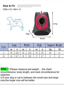 1pc Portable Pet Carrier Bag For Dog For Outdoor - Hot Pink - View 6