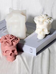 1pc Nine-rose Skull Head Silicone Mold