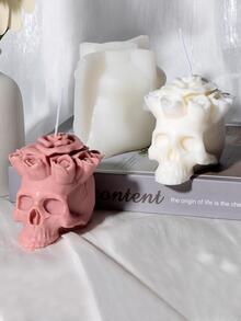 1pc Nine-rose Skull Head Silicone Mold
