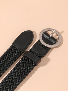 1 件打蠟繩編織女式牛仔褲腰帶