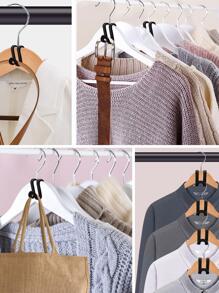 20pcs Solid Color Hanger Connector Hook - Black - View 2