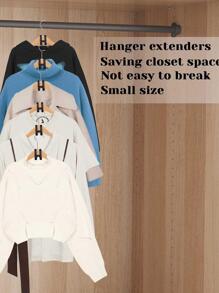 20pcs Solid Color Hanger Connector Hook - Black - View 5