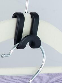 20pcs Solid Color Hanger Connector Hook - Black - View 9