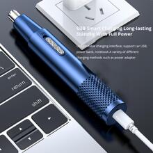 1入組USB充電式3W ABS剃鼻毛器，黑色電動男女士洗鼻修剪器可水洗 - 黑色 - 查看 4