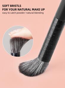 化妆刷，2 件/套轮廓刷高光刷斜角鼻部轮廓刷侧影刷鼻部高光刷轮廓刷 - 黑色 - 查看 6