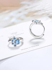 Thời Trang Mới Xi Mạ Bông Tai Màu Xanh Đính Đá Cubic Zirconia Mèo Móng Vuốt Cổ Điển Thiết Kế Phong Cách Dễ Thương Dành Cho Nữ Trang Sức Quà Tặng - Nhiều màu - Xem 4