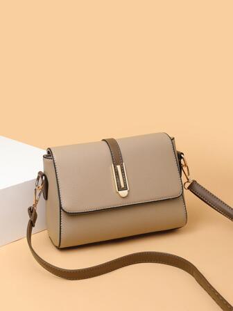 Lightweight,Business Casual Simple And Retro Color Block Flap Crossbody Bag For Teen Girls Women College Students,Rookies & White-collar Workers Perfect for Office,College,Work ,Business,Commute,Outdoors, Travel, Outings