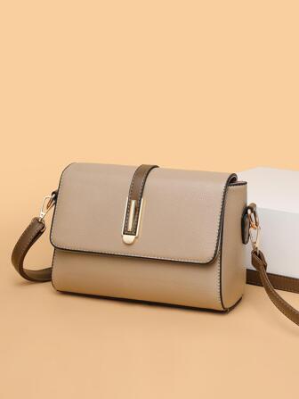 Lightweight,Business Casual Simple And Retro Color Block Flap Crossbody Bag For Teen Girls Women College Students,Rookies & White-collar Workers Perfect for Office,College,Work ,Business,Commute,Outdoors, Travel, Outings