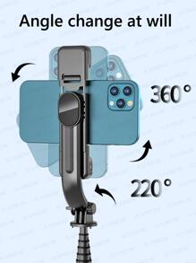 AXNEN 44.9英寸自拍杆，带加固三脚架 - 2个补光灯，可伸缩便携式手机三脚架，带遥控器，兼容 14 Pro Max/13/12/11、安卓智能手机，黑色，适合夏季度假、旅行、户外活动、直播