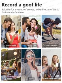 AXNEN 三轴可折叠智能手机手持云台稳定器，适用于 Vlog 视频录制