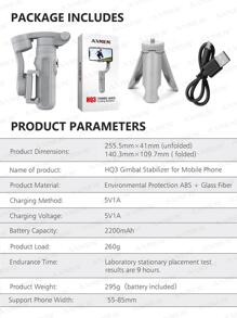 AXNEN 三轴可折叠智能手机手持云台稳定器，适用于 Vlog 视频录制