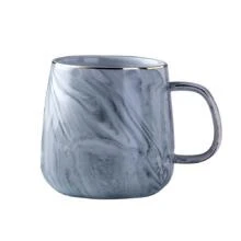 1 pieza Taza de cerámica con patrón de mármol, de vuelta al colegio