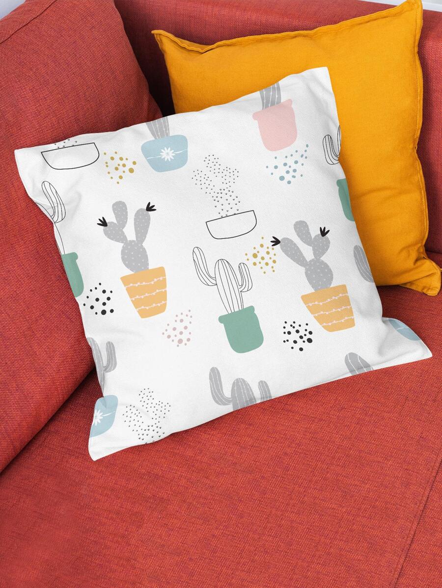 1 gói Vỏ gối họa tiết xương rồng mềm mại ấm cúng Không làm đầy - Nhiều màu - Xem 1