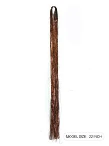 Hair Tinsel Strands Long Staight Hair Extensions Party Highlight Hair Pieces Sparkling Shiny Hair Extensions 1pc/Pack - Mocha Brown - View 4