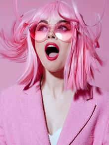 1入組愛心設計派對眼鏡 - 粉色 - 查看 3