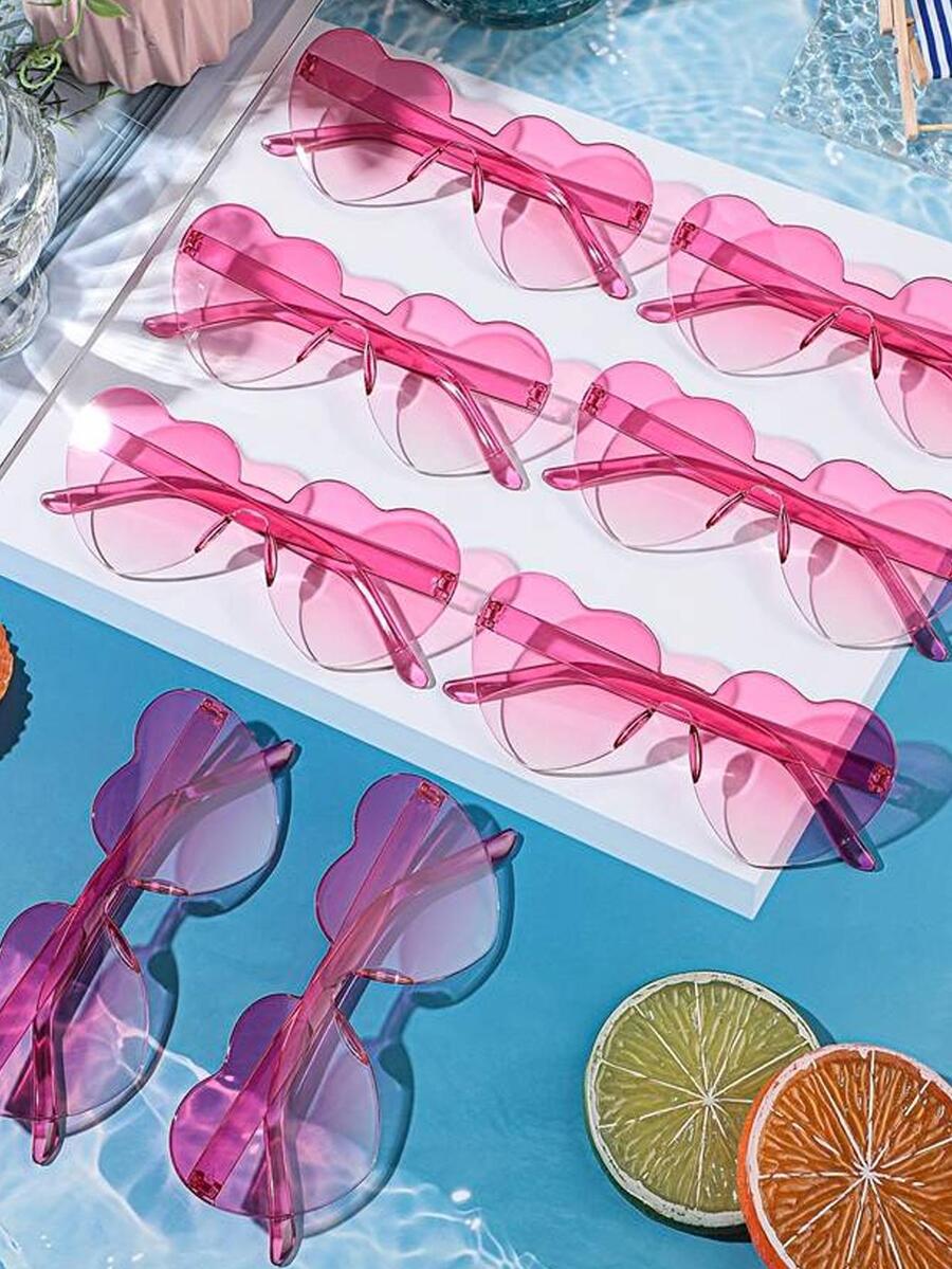 1入組愛心設計派對眼鏡 - 粉色 - 查看 1