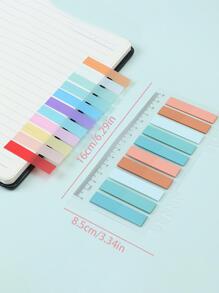 1pc 200pcs Mixed Color Morandi Style Index Tabs, Colored Self-adhesive Sticky Note Set For Indexing - Multicolor - View 2
